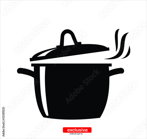 coking pan icon.Flat design style vector illustration for graphic and web design.