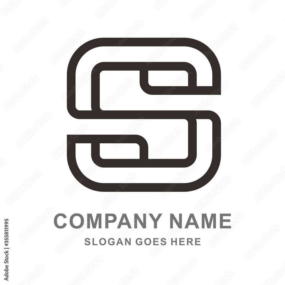 Geometric Square Letter S Space Business Company Vector Logo Design Geometric Square Letter S Space Business Company Vector Logo Design