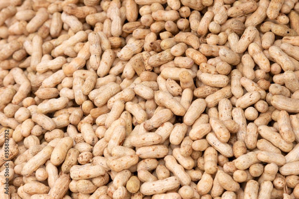 Pile of boiled peanut for sale in the street market. Pile of boiled peanut for sale in the street market.