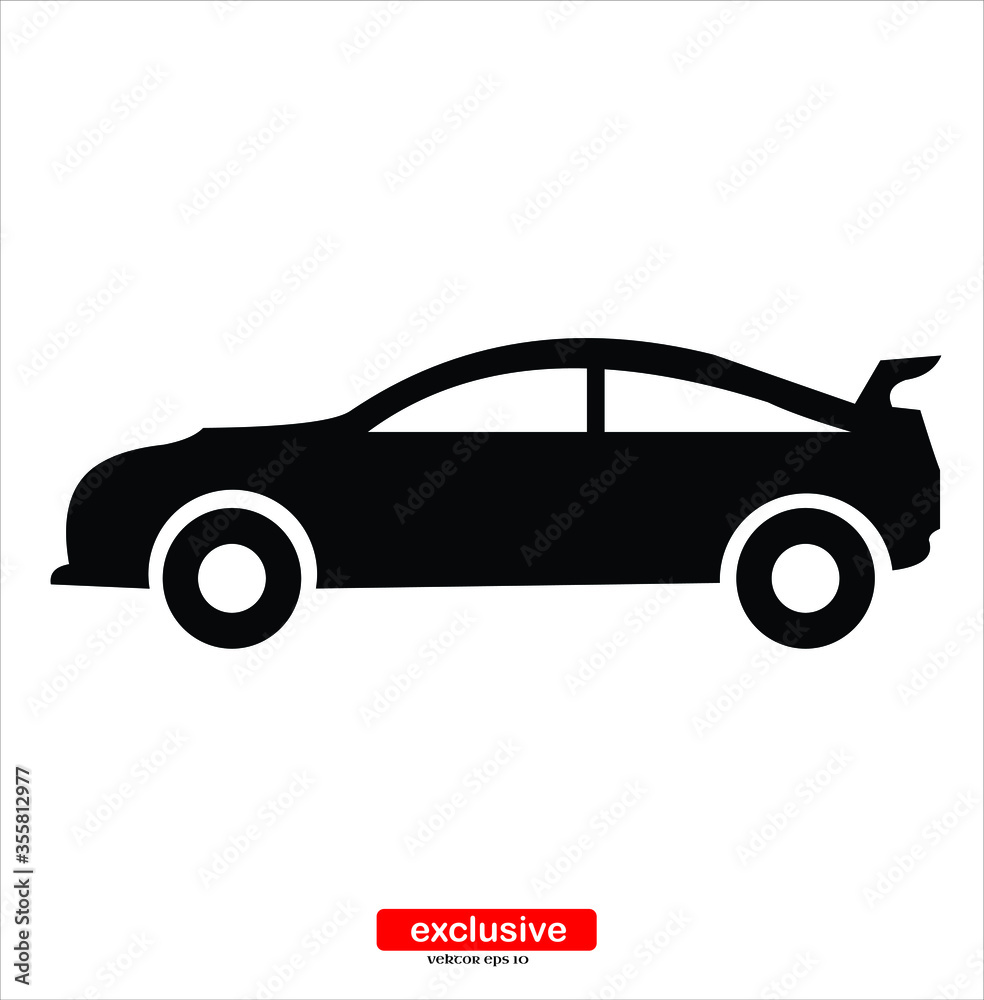 Car icon.Flat design style vector illustration for graphic and web design.