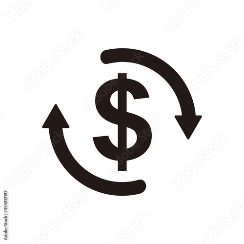 Money Exchange Convert Icon Vector