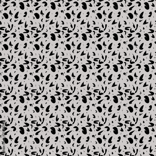 Seamless pattern in black abstract spots. Simple background for textile, wallpaper, pattern fills, covers, surface, print, gift wrap, scrapbooking, decoupage.