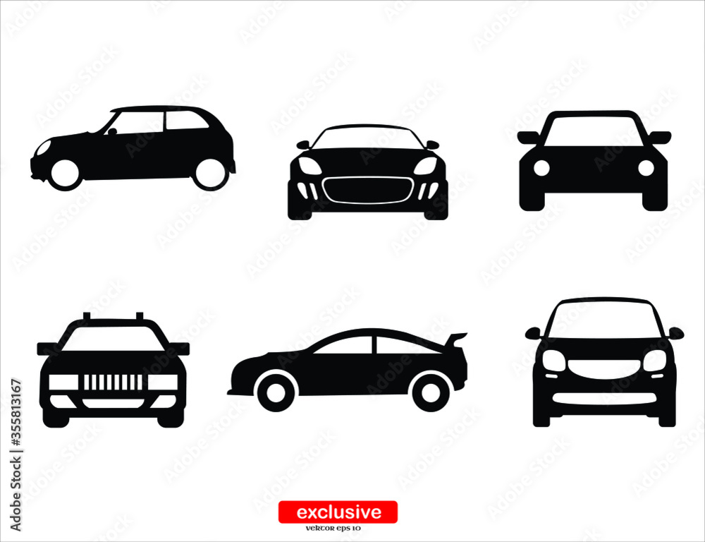 Car icon.Flat design style vector illustration for graphic and web design.