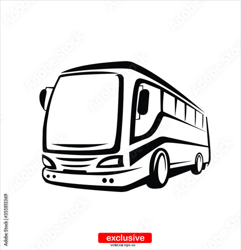 bus school icon Flat design style vector illustration for graphic and web design.Bus icon.