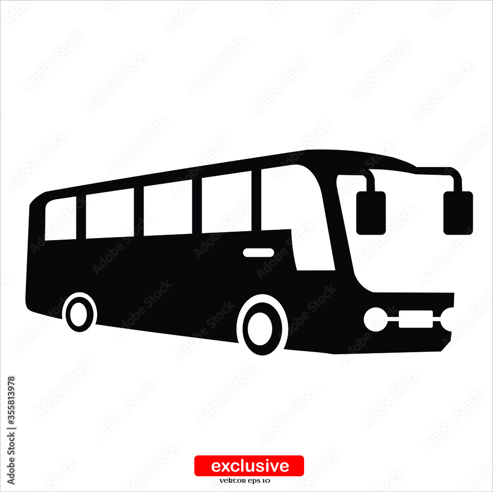 bus school icon Flat design style vector illustration for graphic and web design.Bus icon.