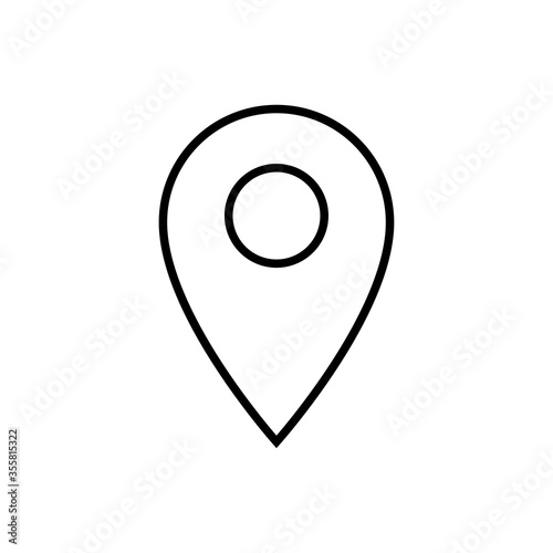 Free Download Pin location line icon - GFXLoad