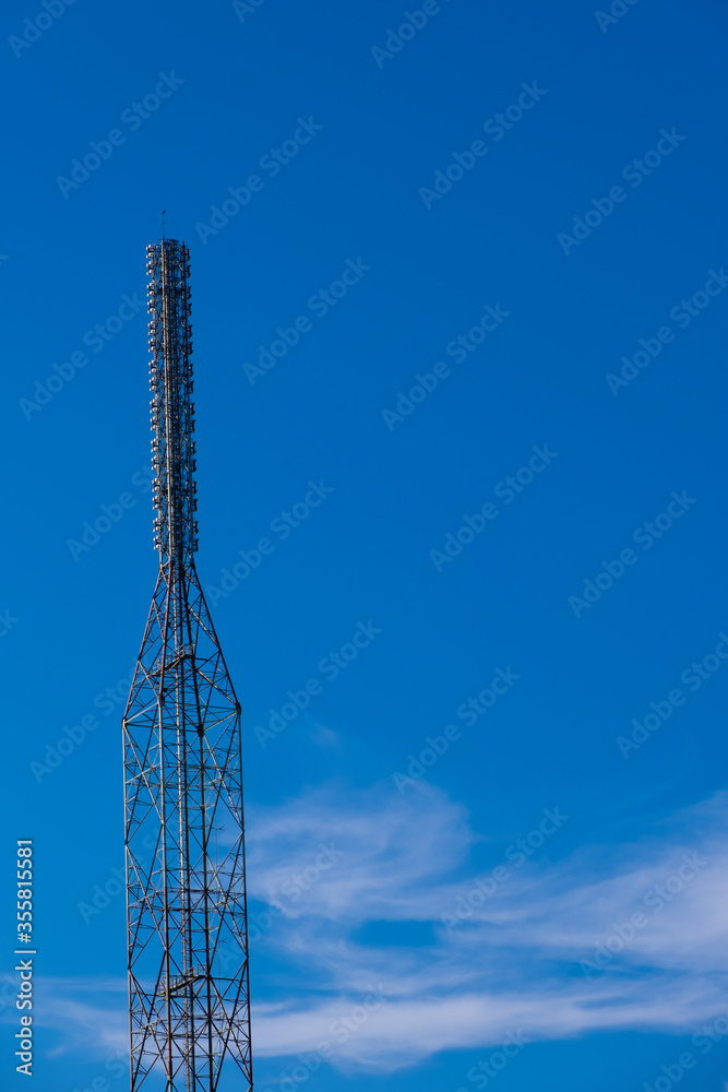 TV radio antenna tower station, Television broadcast network signal. TV radio antenna tower station, Television broadcast network signal.