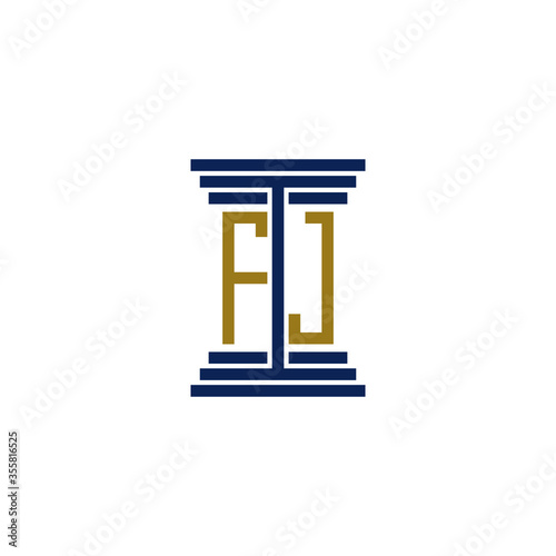 fj logo design vector icon