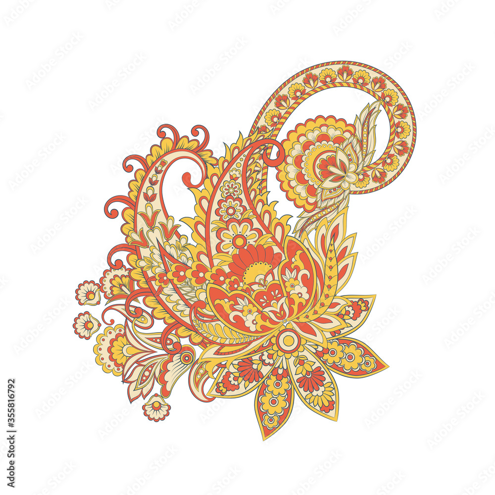 Vector Paisley isolated ornament