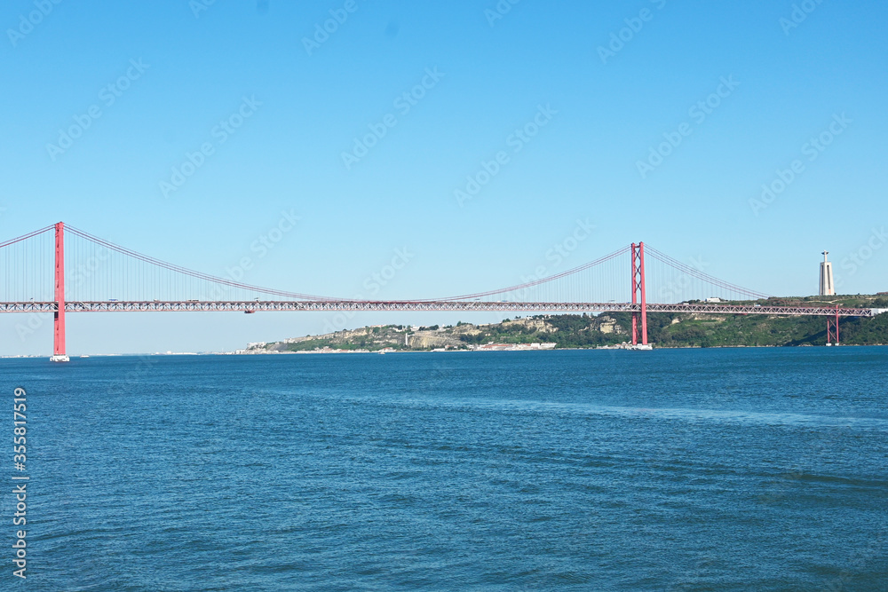 bridge on the Tago river in Lisbon