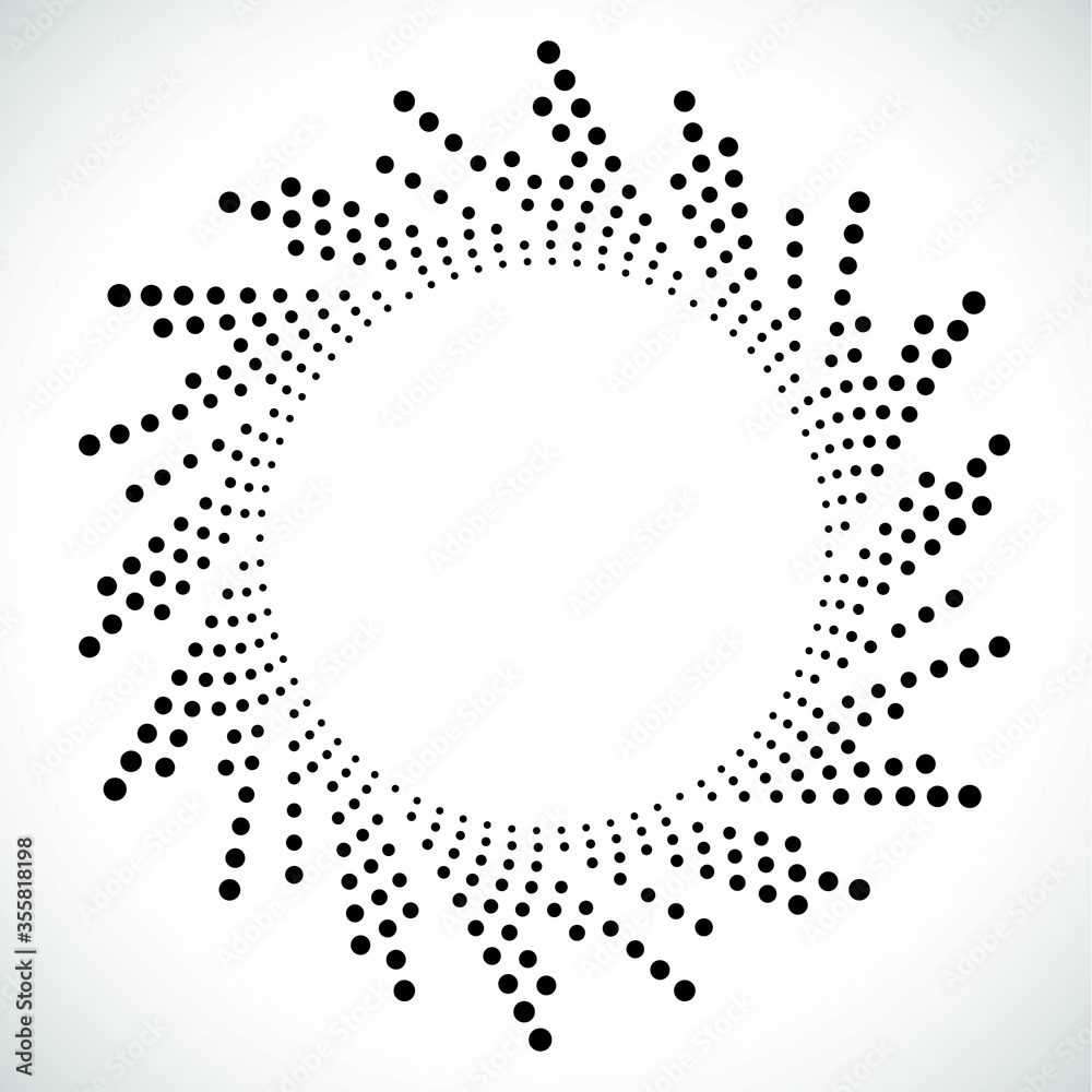 Halftone dots in circle form. round logo . vector dotted frame . design element Halftone dots in circle form. round logo . vector dotted frame . design element
