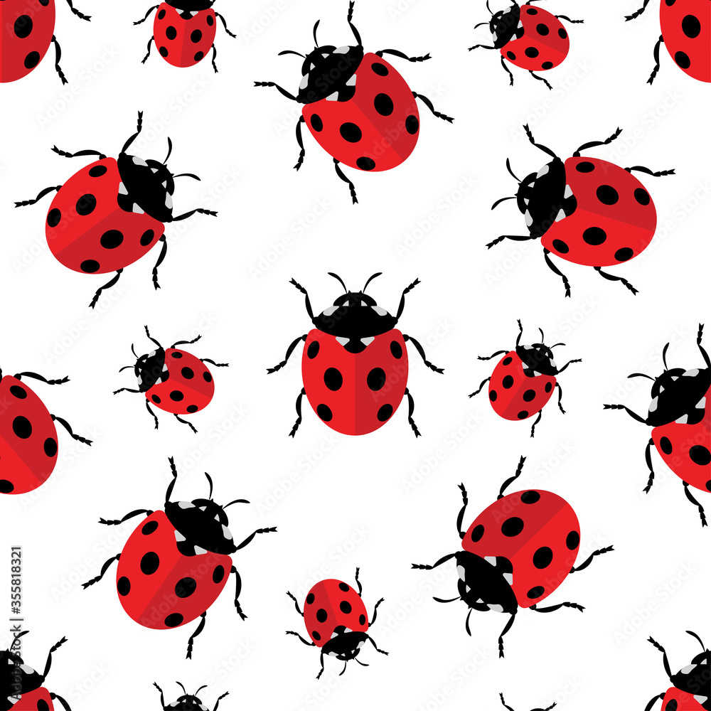 ladybug makes a seamless pattern