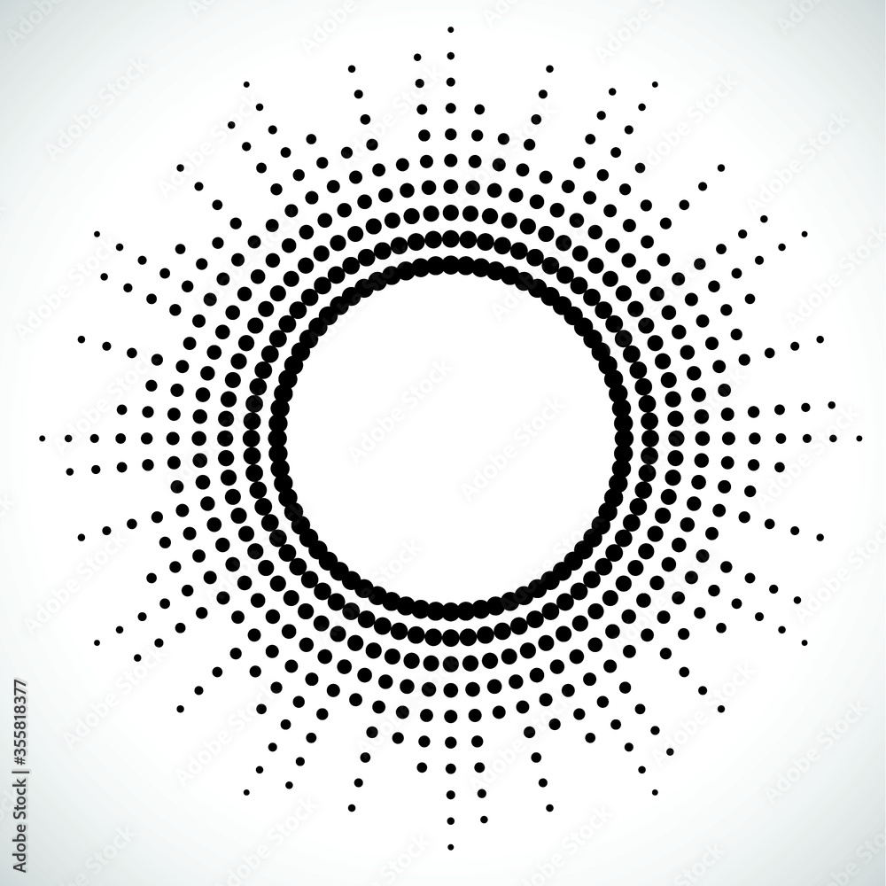 Halftone dots in circle form. round logo . vector dotted frame . design element Halftone dots in circle form. round logo . vector dotted frame . design element