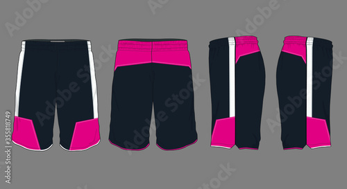 Basketball sports short template apparel