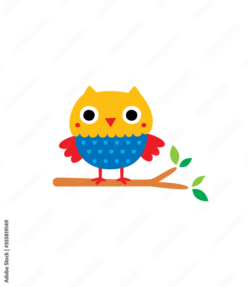 Fototapeta premium ładny mały wektor graficzny sowa