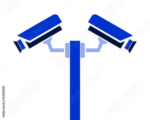 Fixed CCTV, Security Camera Icon Vector Template Illustration Design isolated icons on white cctv in digital technology for safety Vector technology app symbol illustration