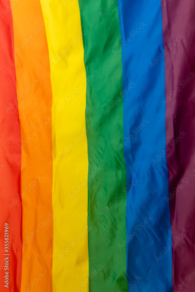 The Rainbow Flag, used as a symbol of LGBTQ pride movements