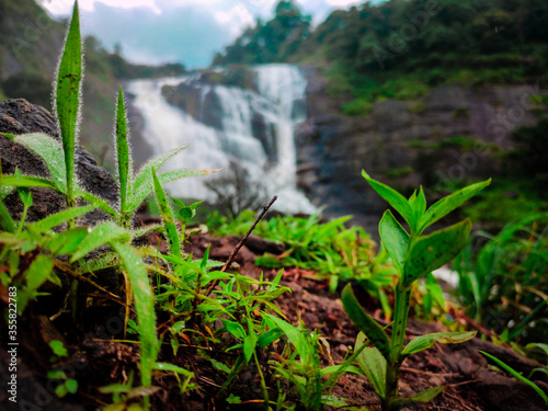 waterfall in the mountains