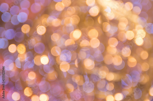 Blur - abstract bokeh circle string lights for background wallpaper