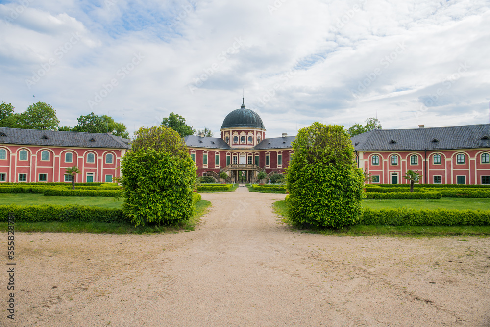 Views from castle park at Veltrusy