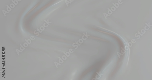 3d rendering. Texture of white cream cosmetic or milk ogurt. Background illustration photo