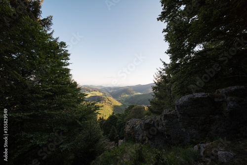 landscape in the black forest germany on the south side of the belchen a 1414m high mountain, and popular excursion destination in the region. photo