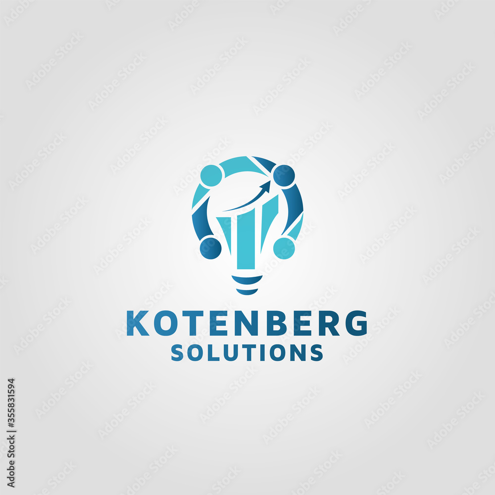 financial Solutions vector logo design template