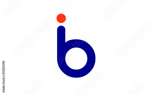 bi or ib Letter Initial Logo Design, Vector Template