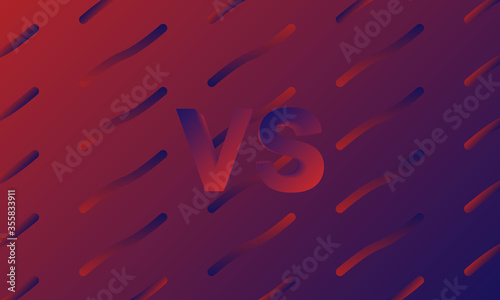 Versus Battle gradient red and blue template, Competition match game abstract background, vs symbol. Vector stock illustration eps10 sign and logo vibrant colored isolated