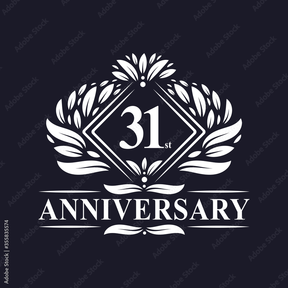 31 years Anniversary Logo, Luxury floral 31st anniversary logo. 31 years Anniversary Logo, Luxury floral 31st anniversary logo.