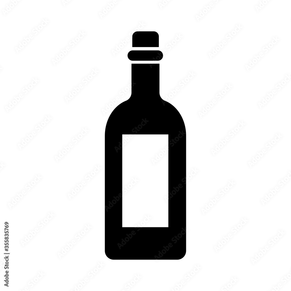 wine bottle drink silhouette style icon wine bottle drink silhouette style icon