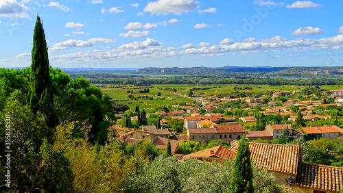 Εκτύπωση καμβά Europe, France, Provence Alpes Cote d'Azur, Vaucluse, Village of Chateauneuf du