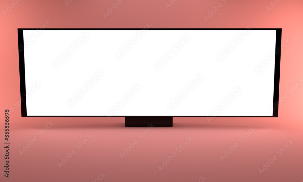 Wide Advertising billboards 3d rendering. 3d illustration