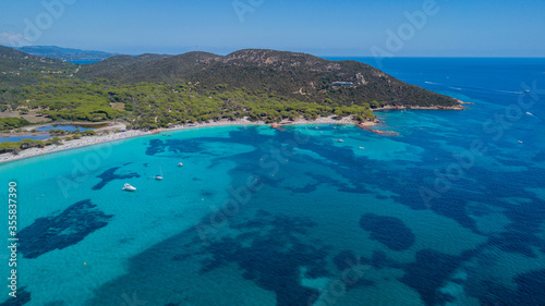 Aerial Ocean and Mountains View