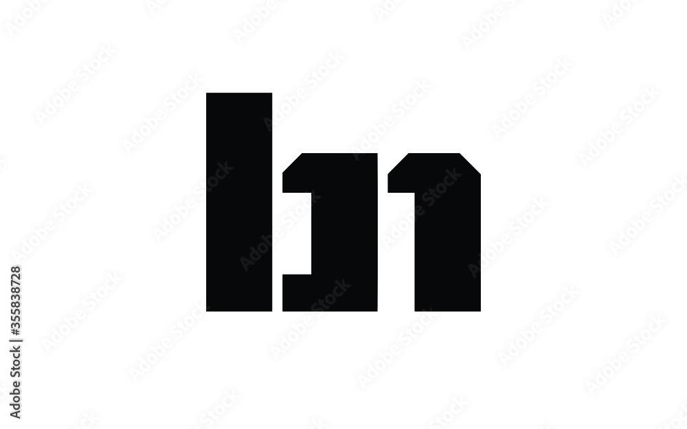 Obraz premium bn or nb Letter Initial Logo Design, Vector Template