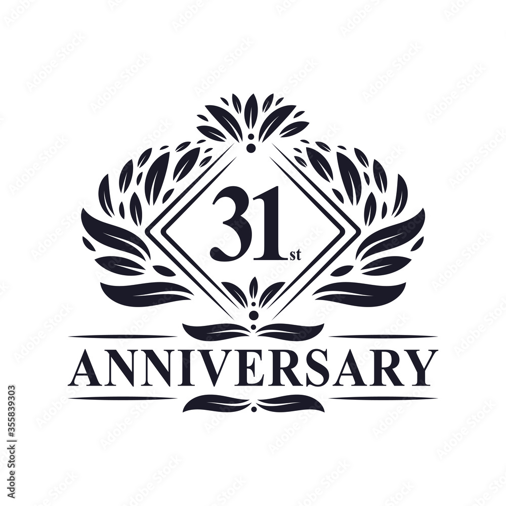 31 years Anniversary Logo, Luxury floral 31st anniversary logo. 31 years Anniversary Logo, Luxury floral 31st anniversary logo.