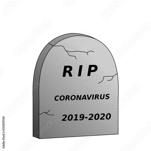 Nagrobek koronawirus RIP od 2019 do 2020