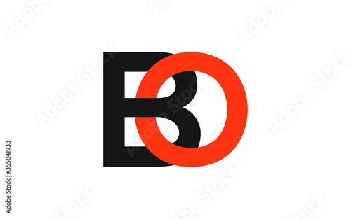 BO or OB Letter Initial Logo Design, Vector Template