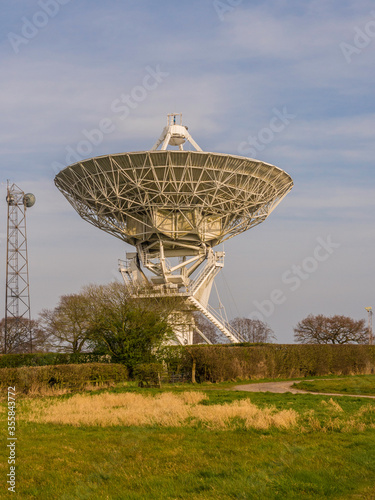 Pickmere Radio telescope in early springtime sunshine, Pickmere, Knutsford, Cheshire