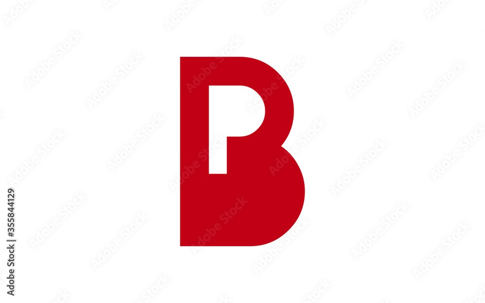 BP or PB Letter Initial Logo Design, Vector Template