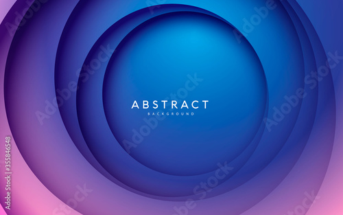 Gradient background. Abstract circle papercut smooth color composition. photo