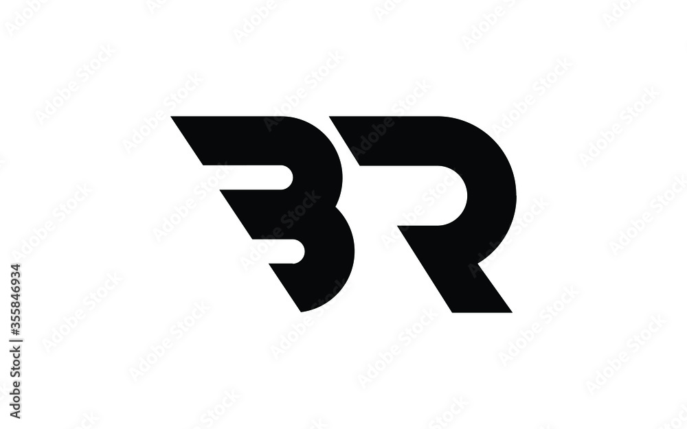 BR or RB Letter Initial Logo Design, Vector Template BR or RB Letter Initial Logo Design, Vector Template