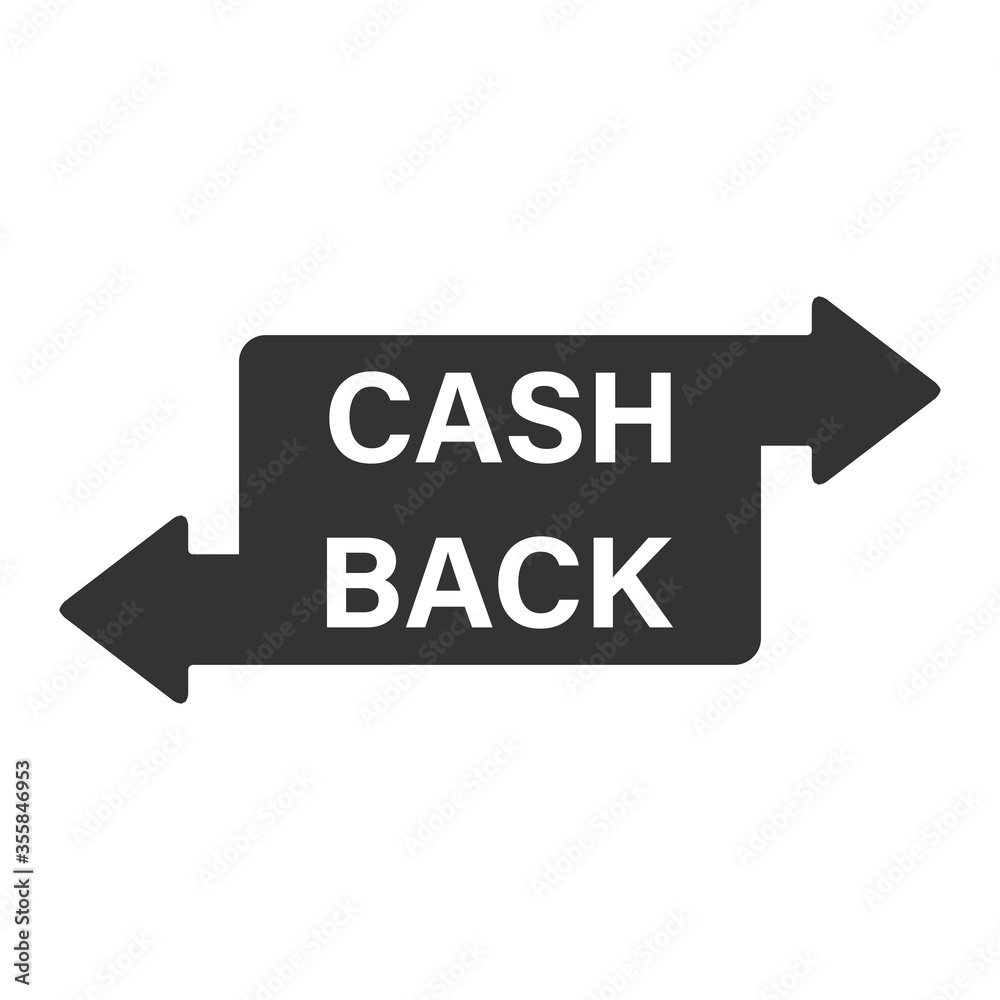 Cashback symbol with arrow icon vector, Cashback symbol with arrow icon vector,