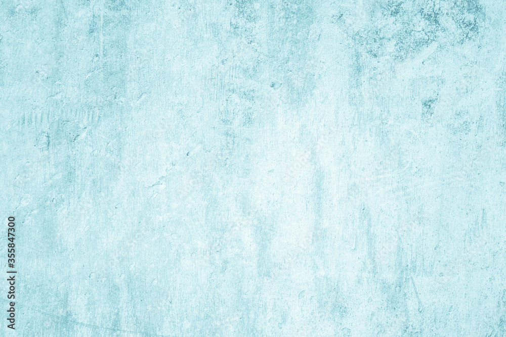 Pastel Blue and White concrete texture.Mint Green background wall decor. 