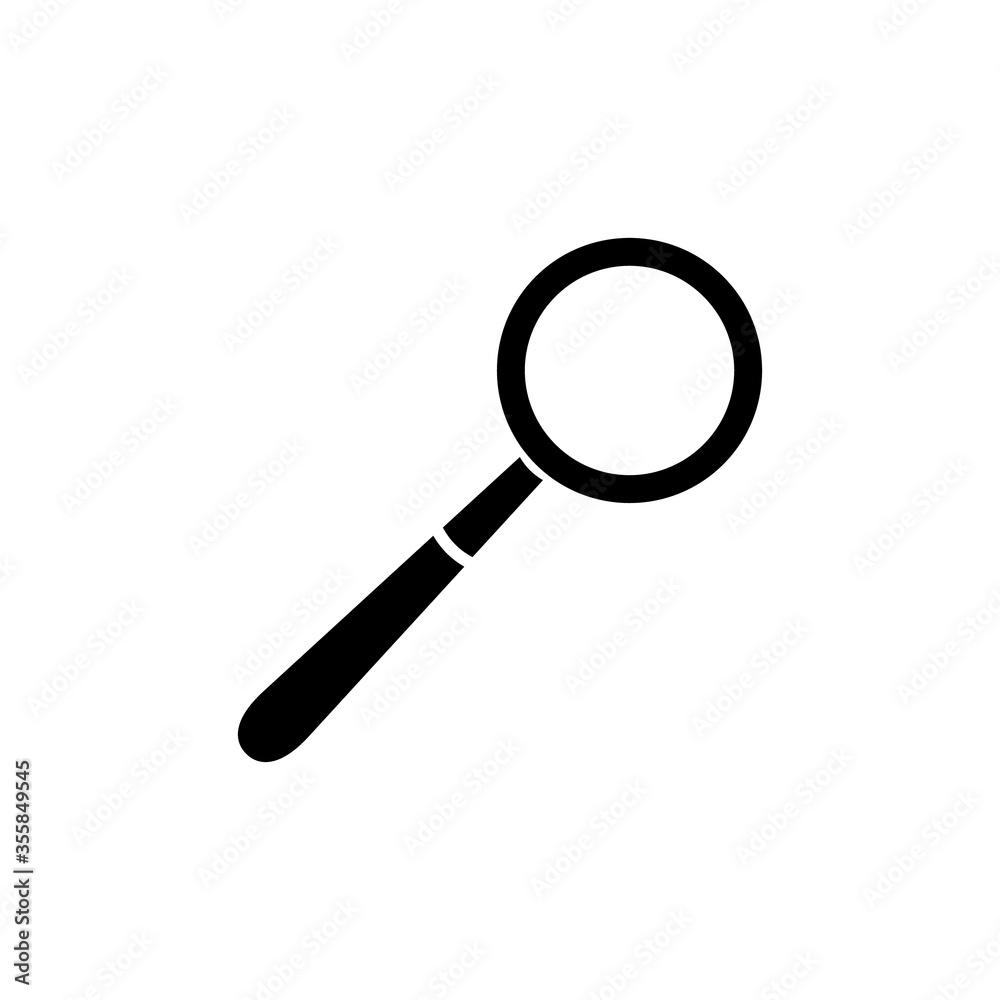 Vector magnifying glass icons on a white background. Vector magnifying glass icons on a white background.