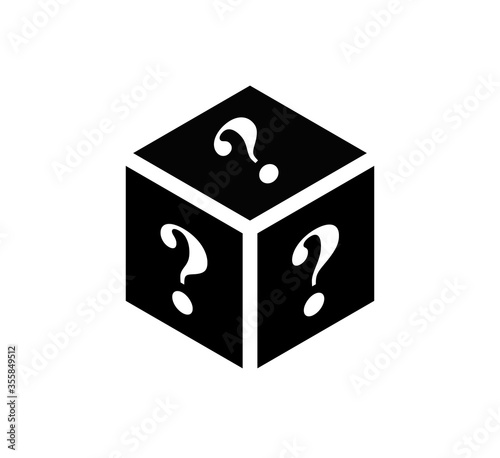 A mysterious box or a random lot in the cube for games and applications.