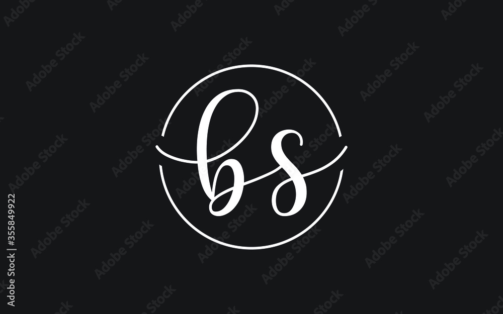 bs or sb Cursive Letter Initial Logo Design, Vector Template bs or sb Cursive Letter Initial Logo Design, Vector Template