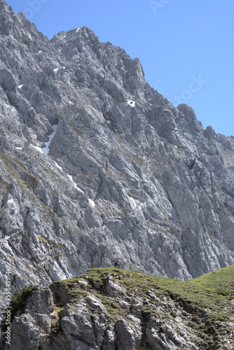 The Wörnerkopf mountain peak in the Karwendel mountain range close to Mittenwald, Germany