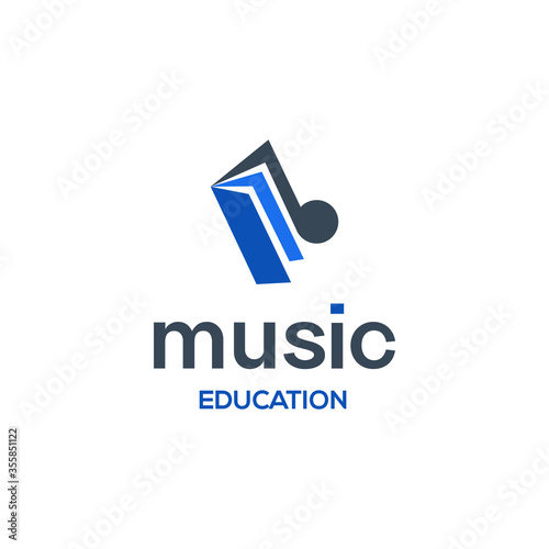note music with paper book for education