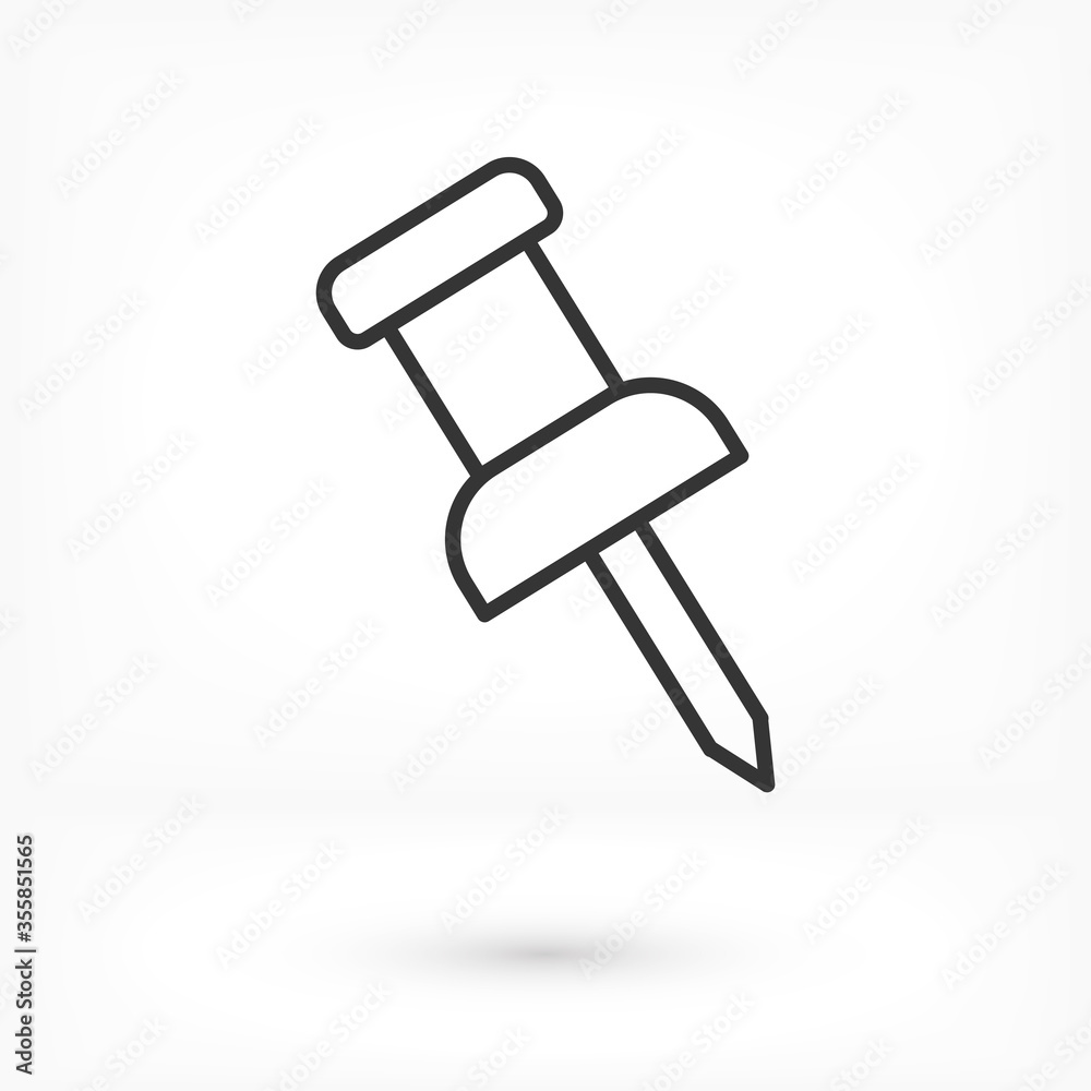 Pushpin line vector. lorem ipsum Flat Design JPG Pushpin line vector. lorem ipsum Flat Design JPG